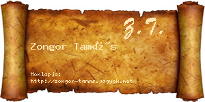 Zongor Tamás névjegykártya
