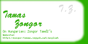 tamas zongor business card